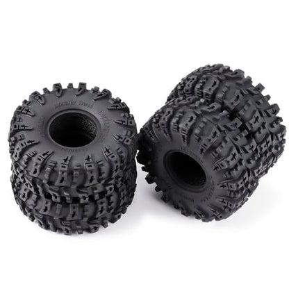 RCLIONS 1.0 Crawler Tires Multi Terrain Pin Rubber Wheel Tyre for 1/18th TRX4M 1/24th SCX24 RC Truck Buggu Car Upgrade Parts