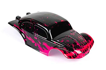 SummitLink Custom Body Muddy Hot Pink Over Black Compatible for 1/10 Scale RC Car (Truck not Included) STB-HP-02