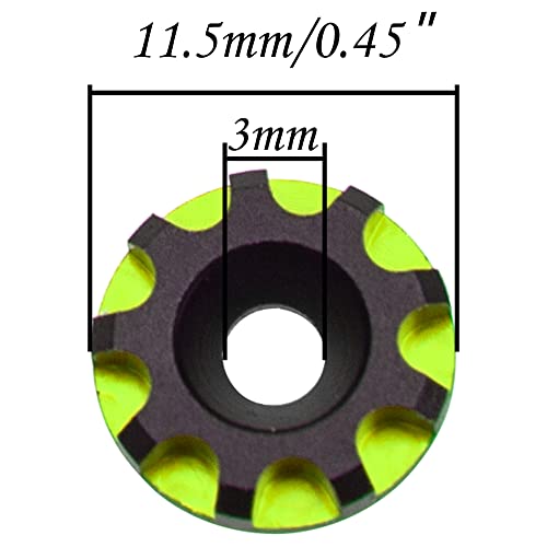 4Pack Vgoohobby Universal Rear Wing Buttons Gasket Compatible with Arrma Traxxas HPI HSP Redcat Axial Tamiya 1/10 RC Off Road Buggy Racing Car (Green) - color: Green