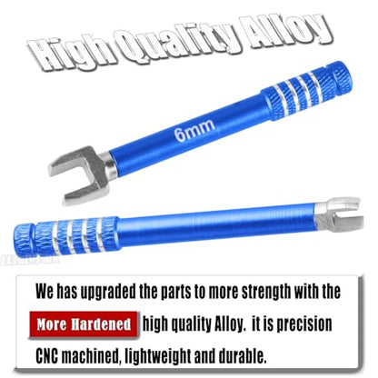 RC 3/4/5/5.5/6MM Turnbuckle Wrench Spanner for RC Crawler Car,Medium Carbon Steel Links Wrench,Multi-Function Turnbuckle Nut Ball Joint Remover RC Repair Tool,(5Pcs Navy Blue) - color: Navy Blue - (3/4/5/5.5/6mm Turnbuckle Wrench)