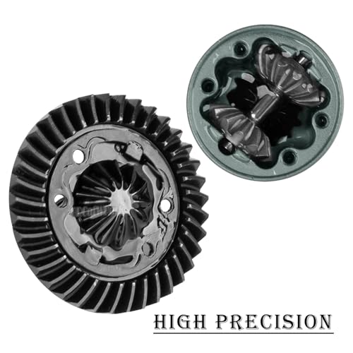 Aluminium Transmission Gearbox Upgrades Part for 1/10 Slash/Rustler/Stampede/Jato VXL 4X4 4WD,XO-1,RC Front Rear Gearbox & 37T Differential Gear,Replace #6880#6881,Titanium - color: Titanium - (Upgrades)