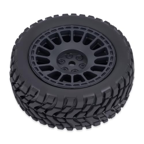 4PCS RC Rally Car Tyres 12mm Hex Hub Wheel Rims Tires NOT Pre-Glued for 1/16 1/14 1/12 1/10 Scale Off Road Buggy On-Road Touring Car Upgrade Parts (Black) - color: Black