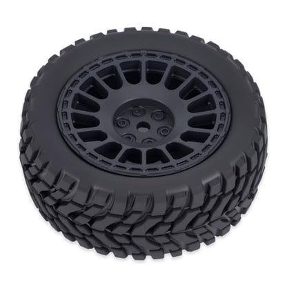 4PCS RC Rally Car Tyres 12mm Hex Hub Wheel Rims Tires NOT Pre-Glued for 1/16 1/14 1/12 1/10 Scale Off Road Buggy On-Road Touring Car Upgrade Parts (Black) - color: Black