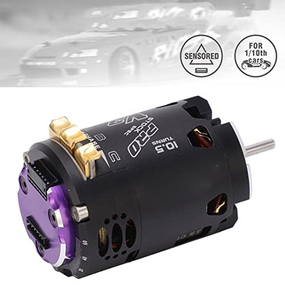 Dilwe Brushless Motor, 540 V3 10.5T Sensored Brushless Motor,RC Car Motor for 1/10 1/12 RC Off Road Drift Car, Brushless RC Motor RC Accessories