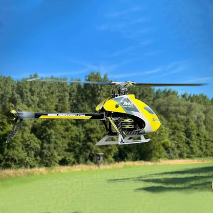 OMPHOBBY M2 EVO MK2 Ready To Fly RC Helicopter Outdoor Dual Brushless Motors Direct-Drive 6CH Remote Control Helicopters for Adults, 3D RC Plane with Remote Control Mini Drone RTF White