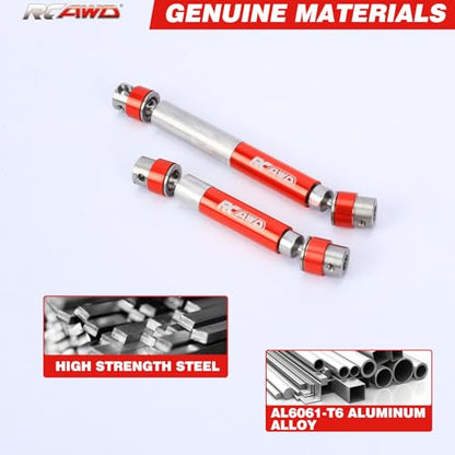 RCAWD Second Version TRX4M Center CVD Driveshaft for 1/18 TRX4M Drive Shaft Series Upgrades Part Red - color: Red