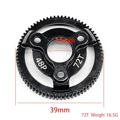 RC 48P 72T Spur Gear Hardened Steel Spur Gear Upgrades Part for Traxxas 1/10 Slash Stampede Rustler Bandit 2WD VXL XL-5 F-150 SVT, (72T) - size: 48P-Spur Gear-72T
