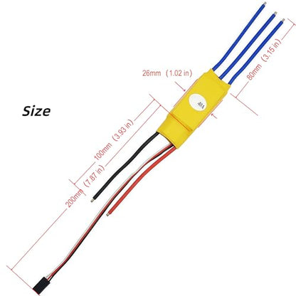 High-Power Brushless Motor High Speed Electronic Speed Controller ESC 40A for RC Plane Helicopter