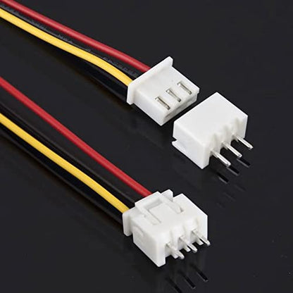 30 Pairs 3 Pin for JST-XH Connector Kit, XH 2.54mm 3pin Header Male and Female Connectors Plug Adapter with Flat Wire Cable 150mm 24AWG Compatible with for JST XH - size: 3pin Kit