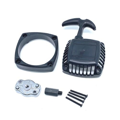 KingVal Replacement Easy-Started Pull Starter (No Need Changing Flywheel) Compatible with 1/5 Scale HPI KM Rovan Baja 5B 5T 5SC 32cc 36cc Engine RC Car (Black)