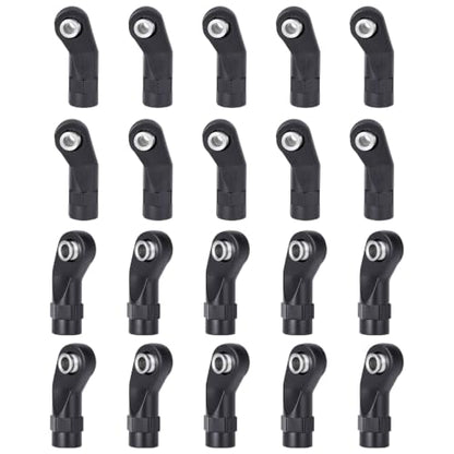 20pcs RC Linkage Rod Ends,M4 Ball Joint Head Set for Traxxas TRX-4 Axial SCX10 HSP 90046 90047 UTB10 Capra RBX101/10 RC Crawlers Car Upgrade Parts (20pcs Bent B) - style: 20pcs Bent B