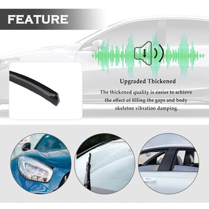 13FT Car Headlight Sealant Butyl Tape,Butyl Rubber Sealant Blocks Dust Water Noise,Universal Butyl Sealant Tape Car Accessories for Car Headlights Taillights Windshield Doors (13Ft x 9mm x 3mm)