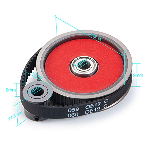 Que-T RC Car Belt Drive Transmission Gears System for 1:10 Axial SCX10 90046 Upgrade Parts (for 5mm Motor Gear) - size: for 5mm Motor Gear