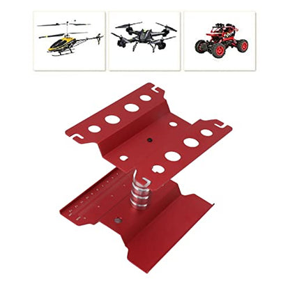 AYNEFY Rc Car Work Stand,Aluminum 360 Degree Rotation RC Car Maintenance Workstation Repair Table RC Car Display Bracket for Off Road Vehicle Shipping Drafting Tables(Red) - color: Red