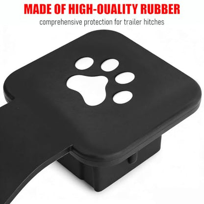 2" Trailer Hitch Cover, Silicone Dog Paw Square Hitch Cap Tube Plug Insert for 2 Inch Receivers, Trailer Exterior Tow Receiver Tube Plug Cap, Universal for Truck Sedan ATV - color: Dog Paw