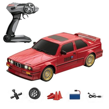 HTLNUZD 1/16 E30 RC Car - Retro Sports High-Speed 2.4G 4WD Hobby Model | Adult Collectible Gift (1/16 Red E30) - color: 1/16 Red E30
