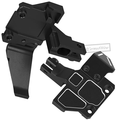 RC Alloy Chassis Brace Mounts & Motor Mount & Motor Plate Upgrades Part for 1/10 Jato 4X4 Brushless,Jato 4X4 VXL,Replace #9025,#7460A,#7490,Black - color: Black(1set)