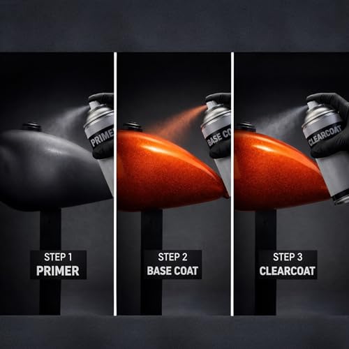 LiME LiNE Candy Pearl Basecoat Aerosol Kit – Automotive Spray Paint, Includes 2K Clearcoat, Pro Results No Spray Gun Needed (Tangerine Orange, Candy Pearl + Clearcoat Kit) - color: Tangerine Orange + Clearcoat