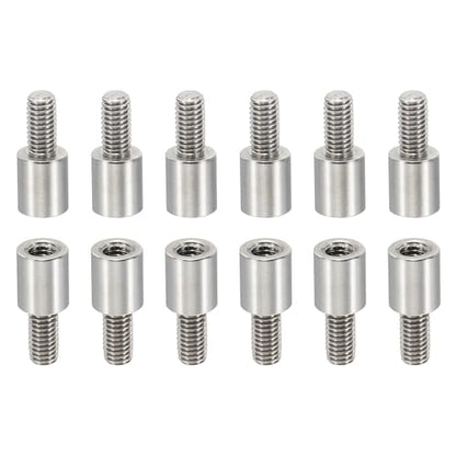 PATIKIL 24pcs M3 Standoffs, M3 6+6mm Spacer Standoffs Steel Threaded Standoffs Screws Kit 3mm ID 5mm OD Metric Male Female Thread Adapters for Circuit Board PCB RC Drones Motherboard - size: 6+6mm L