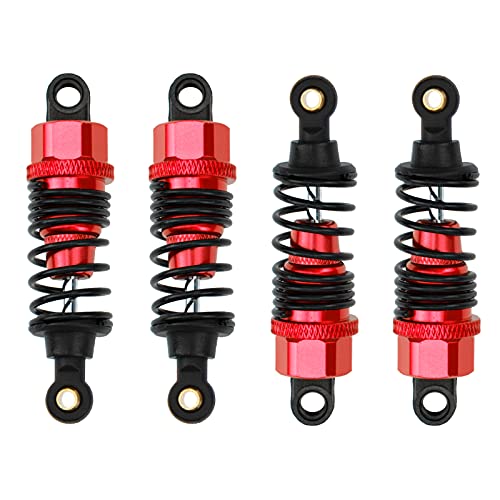 ShareGoo 4Pack Adjustable Shock Absorber Damper 68mm 102004 Compatible with HPI HSP Traxxas Losi Axial Tamiya Lightning EP 1/10 On-Road Drift Car (Red) - color: Red