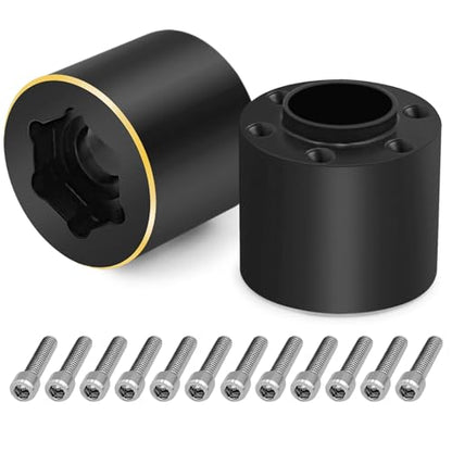 4Pcs RC Brass Weights 12mm Hex Hub Extended Wheel Hub Widen Adapters for 1.9inch Beadlock Wheels Rims Widen Adapter Axial SCX10 90046 TRX4 Wraith Gen7 Gen8 D90 CC01 1/10 RC Crawler (18mm) - color: 18mm