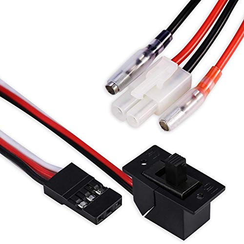 Jectse ESC Brushed 320A, Professional Electronic Speed Controller Two Way,RC Accessory Suitable for RC Cars Model and Ship Boats Multifunction Servo Tester