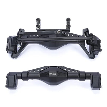 RCAWD for 1/18 Axial UTB18 Capra Trail Buggy Crawlers Upgrades, Rear & Steering Axle Assembled & Front & Rear Axle Housing Without Gears Aluminum Parts AXI218001 Black - color: Black
