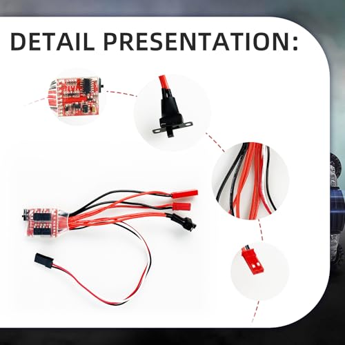 2PCS 30A Brushed Electric Speed Controller, Dual Way RC Brushed Motor Speed Controller with Brake, RC Brushed ESC for DIY Mini RC Car/Boat/SCX24 1/24