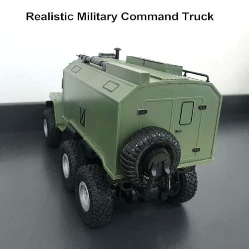 KNACKTOYZ RC Military Truck for Boys 4-7, 1:16 Remote Control 4WD Off-Road Crawler, Army Cars Toys with 2 Rechargeable Batteries, All Terrain Toy Vehicle with Lights, Birthday for Kids