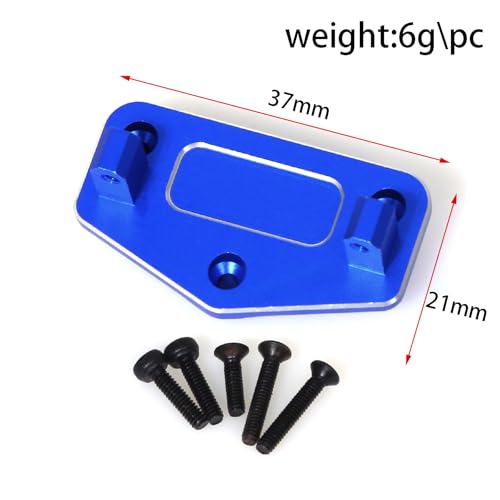 Aluminum Alloy Servo Fixed Seat RC Upgraded Parts for LOSI 1/18 Mini LMT 4X4 Brushed Monster Truck RTR-LOS01026 RC Car (Blue) - color: Blue