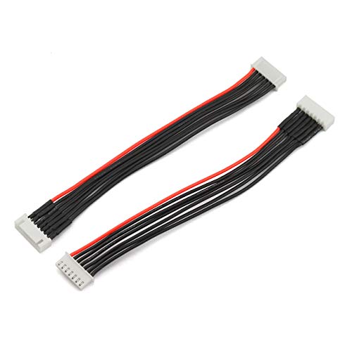 2pcs 15cm JST-XH 6S LiPo Balance Power Cable Connector 22AWG Extended Charging Wire Male Female Plug for RC Drone FPV Quadcopter Rechargeable Lipo Battery Charger DIY - size: 6S
