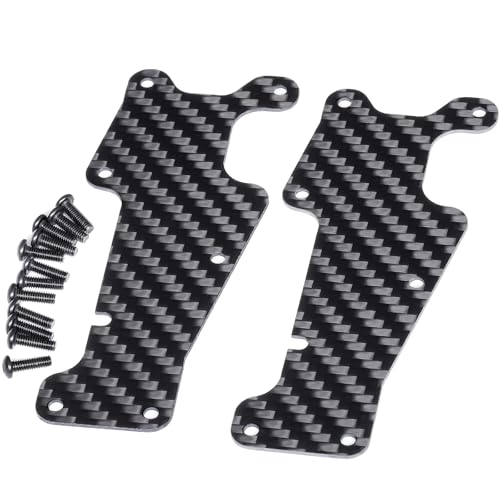 Front & Rear Suspension Arm Covers Carbon Fiber Dust Cover Proof Protection Plate for 1/8 Tra-xxas Sledge 4WD Monster Truck Upgarde Parts