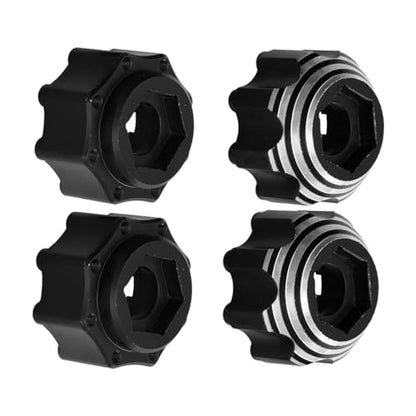 kingsea 4 Pcs RC 8X32 to 17MM Wheel Hex Adapters Aluminum Hex Adapters Compatible with Pro-Line RC Car Upgrades Parts #6353-00 6345-00, Black - color: Black