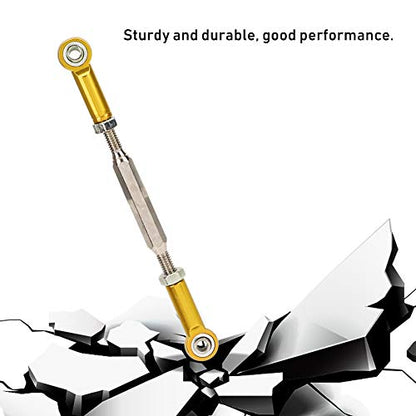 Drfeify 6Pcs Aluminum Alloy Adjustable Push Rods, Turnbuckle Rod Linkage Accessories with 5 Colors, for RC Car Series Upgrade (Gold) - color: Gold
