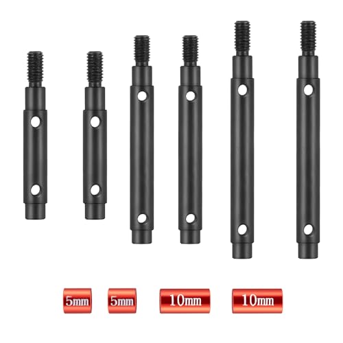 MOHERO 2Pcs Steel Standard Portal Stub Axle Drive Shaft for 1/18 Rock Crawler Redcat Ascent-18 Upgrade Parts - color: Stander