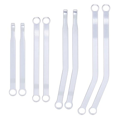 Aluminum Suspension & Steering Links Set for SCX30 1/30 RC Crawler, Full Chassis Link Kit with Tie Rod & Drag Link, CNC Upgrade Parts (Silver) - color: Silver