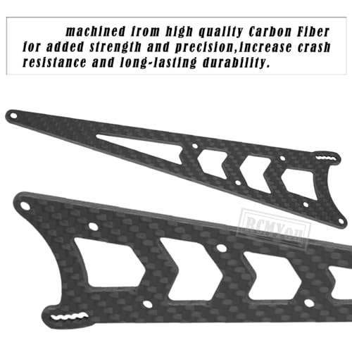 Carbon Fiber Tail Wheel Head up Wheel Upgrade Parts for 1/10 Bandit 2WD(VXL)/Rustler 2WD(VXL)/Slash 2WD(VXL),Carbon Fiber Adjustable Wheelie Bar Hop Ups