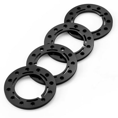 Aluminum 1.55inch Beadlock Ring 1Set/4PCS for AXIAL UTB18 D90 TF2 CC01 AX90069 MST JIMNY 1/10 RC Crawler Truck Car Wheels (Black) - color: Black