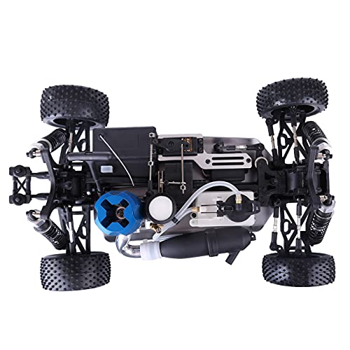 Helixsun VRX RH1006 1/10 Scale High-Speed 2.4GHz 4WD Nitro Off-Road RC Car (Equipped with Force.18 Engine) – Agile Steering, Smooth Riding Regardless of Terrain – RTF/R0070 - color: Black Red