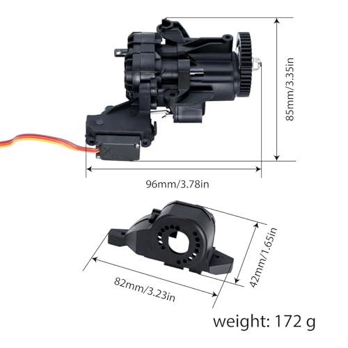 Dual Speed Gearbox with Servo and Transmission Internal Gears for 1/10 RC Crawler TRX4 TRX6 Upgrade Parts