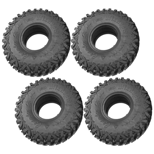 4Pack Vgoohobby 1.9inch Rubber Tires,RC Crawler Tires OD 120mm with Foam Compatible with Axial SCX10 90047 AXI03007 D90 D110 Tamiya CC01 Traxxas TRX-4 1/10 RC Crawler