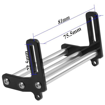 ShareGoo Aluminum Front Bumper Compatible with 1/10 RC Car Crawler Chassis Gspeed LCG TRX4 SCX10 Dodge Power Wagon Cliffhanger Body Shell (Black) - color: Black