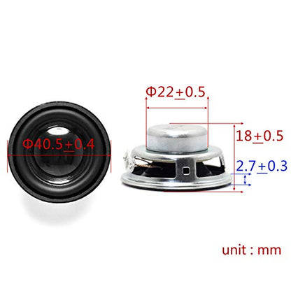 Gikfun 4Ohm 40mm Diameter 3W Full Range Audio Speaker Stereo Woofer Loudspeaker for Arduino (Pack of 2pcs) EK1794