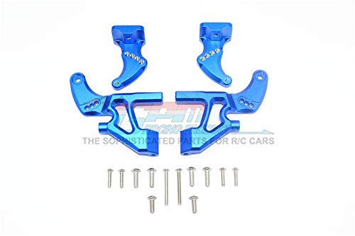 GPM For Traxxas E-Revo 2.0 VXL Brushless (86086-4) Upgrade Parts Aluminum Rear Wing Mount Full Set - 4Pc Set Blue