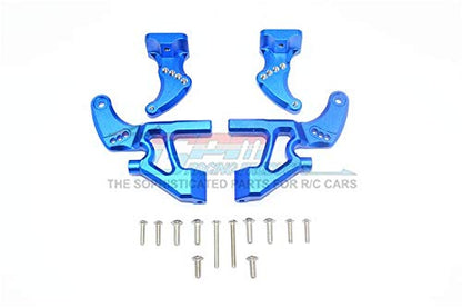 GPM For Traxxas E-Revo 2.0 VXL Brushless (86086-4) Upgrade Parts Aluminum Rear Wing Mount Full Set - 4Pc Set Blue