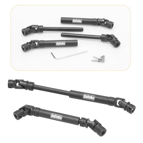 daitoku Steel Centre Drive Shaft CVD Driveshaft Upgrade Parts 105-155mm for 1/10 Axial SCX10 Redcat Gen7 /Pro RC4WD D90 RC Crawler Car (2PCS)