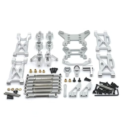 for WLtoys 104001 104002 1/10 Vulnerable Set Metal Upgrade Replacement RC Car Parts Remote Control Accessories Rc Parts - color: Silver