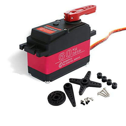 60KG DS5160 SSG HV Digital Servo, 270 Degree Waterproof Full Metal High Torque RC Servo for 1/5 Scale HPI Baja 5B SS RC Crawler Robotic Arm Truck (1Piece) - style: 1Piece