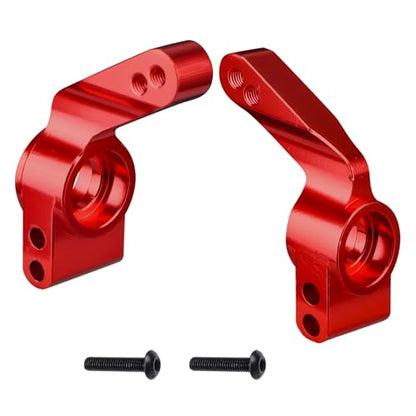HobbyPark Aluminum Rear Stub Axle Carrier Upgrade Parts for 1/10 Traxxas Slash 2WD Stampede 2WD Rustler Bandit Replacement of 3752 - color: Red