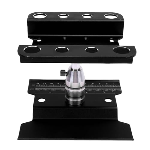 360 Degree Rotation Stable Flexible RC Car Work Stand for 1/10 1/8 Scale Simulation Climbing Vehicles Alloy (Black) - color: Black